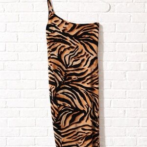 Fashion Nova Wild Stripes Midi Dress